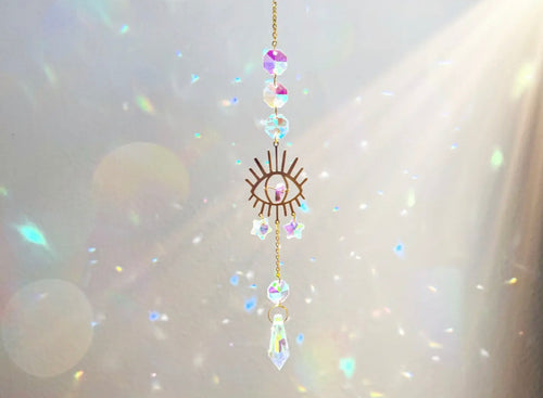 Amethyst Evil Eye Suncatcher