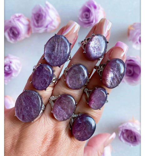 Gem Lepidolite Ring