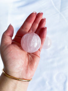 Loving Heart Rose Quartz Sphere