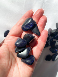 Blue Goldstone Tumble